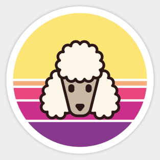 Sunset Walk with my Poodle Sticker